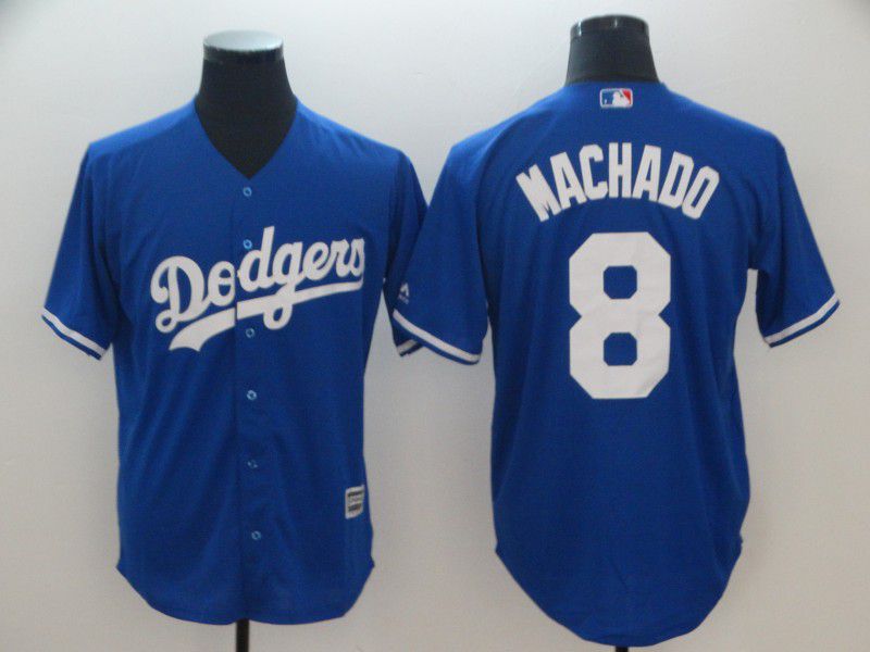 Men Los Angeles Dodgers #8 Machado Blue Game MLB Jerseys->new york yankees->MLB Jersey